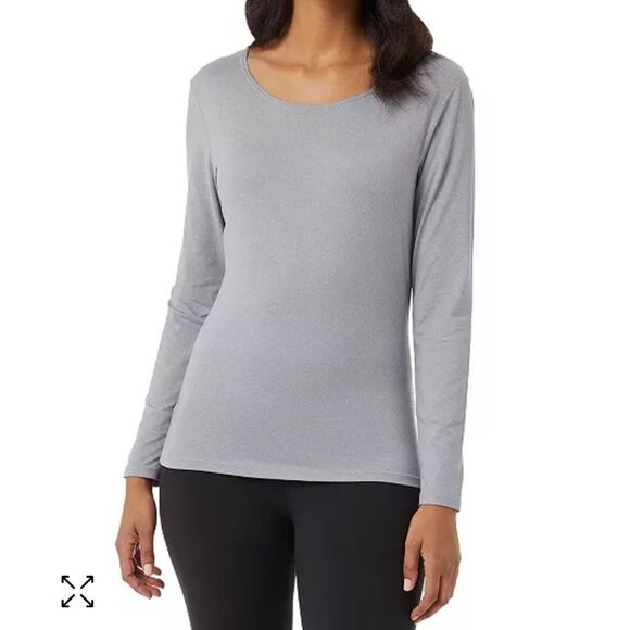 NWT 32 Degrees Lightweight Scoop neck Base Layer Long Sleeve Tee in Grey Gray M - Picture 12 of 12